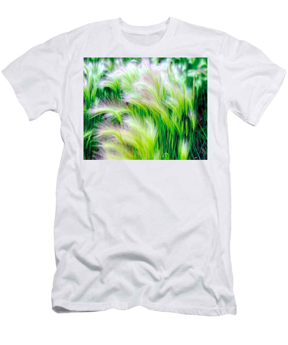 Green T-Shirt featuring the photograph Wispy Green by Richard Gehlbach