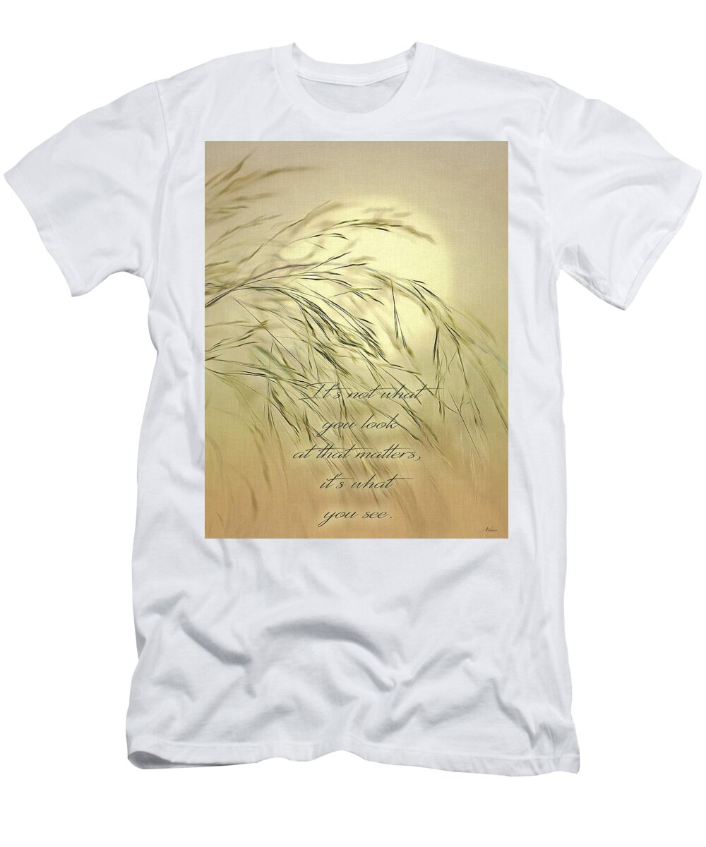 Sun T-Shirt featuring the digital art Wispy Sunset-3 by Nina Bradica