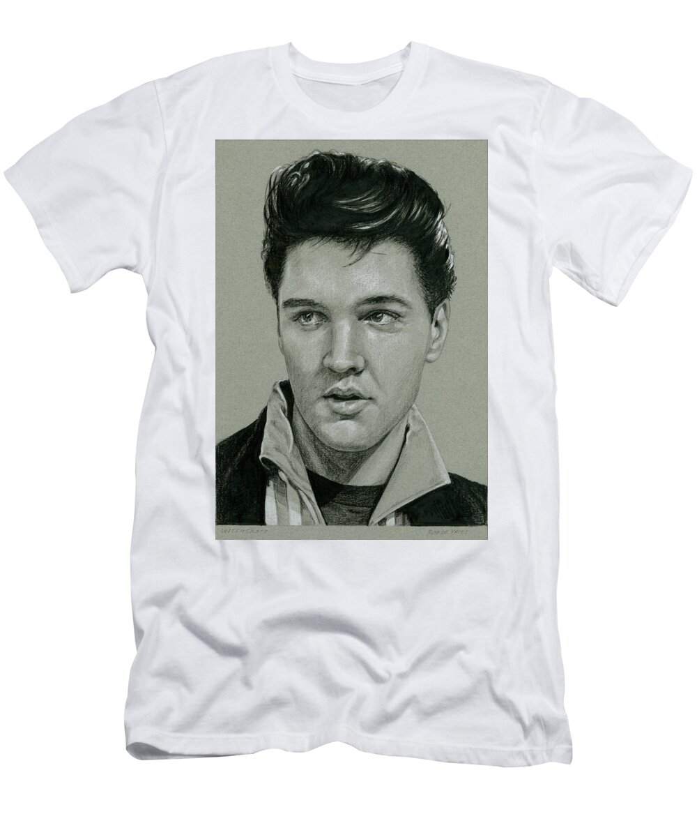 Elvis T-Shirt featuring the drawing Witchcraft by Rob De Vries