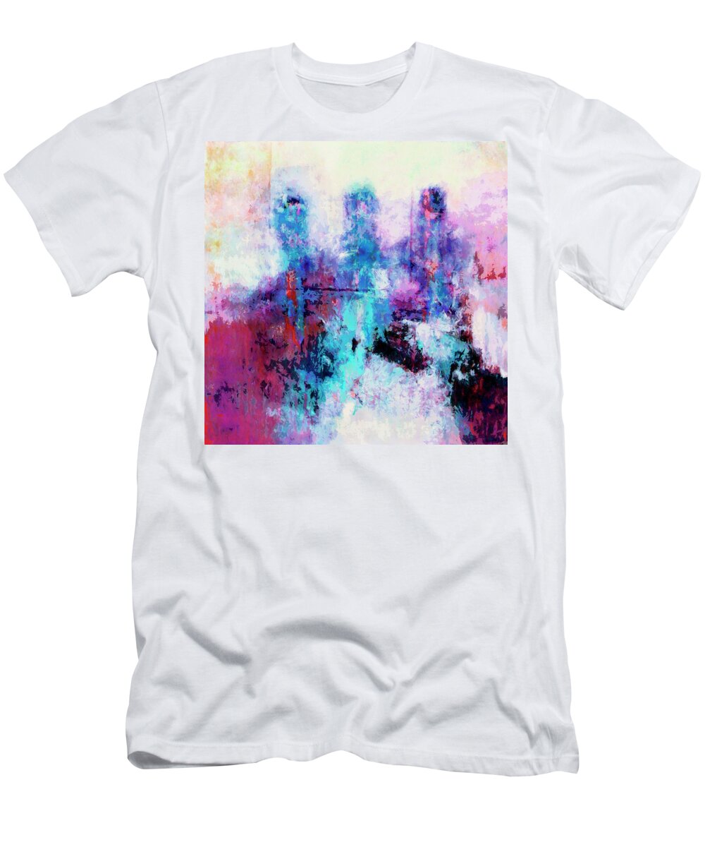 Abstract T-Shirt featuring the painting Witnesses by Dominic Piperata