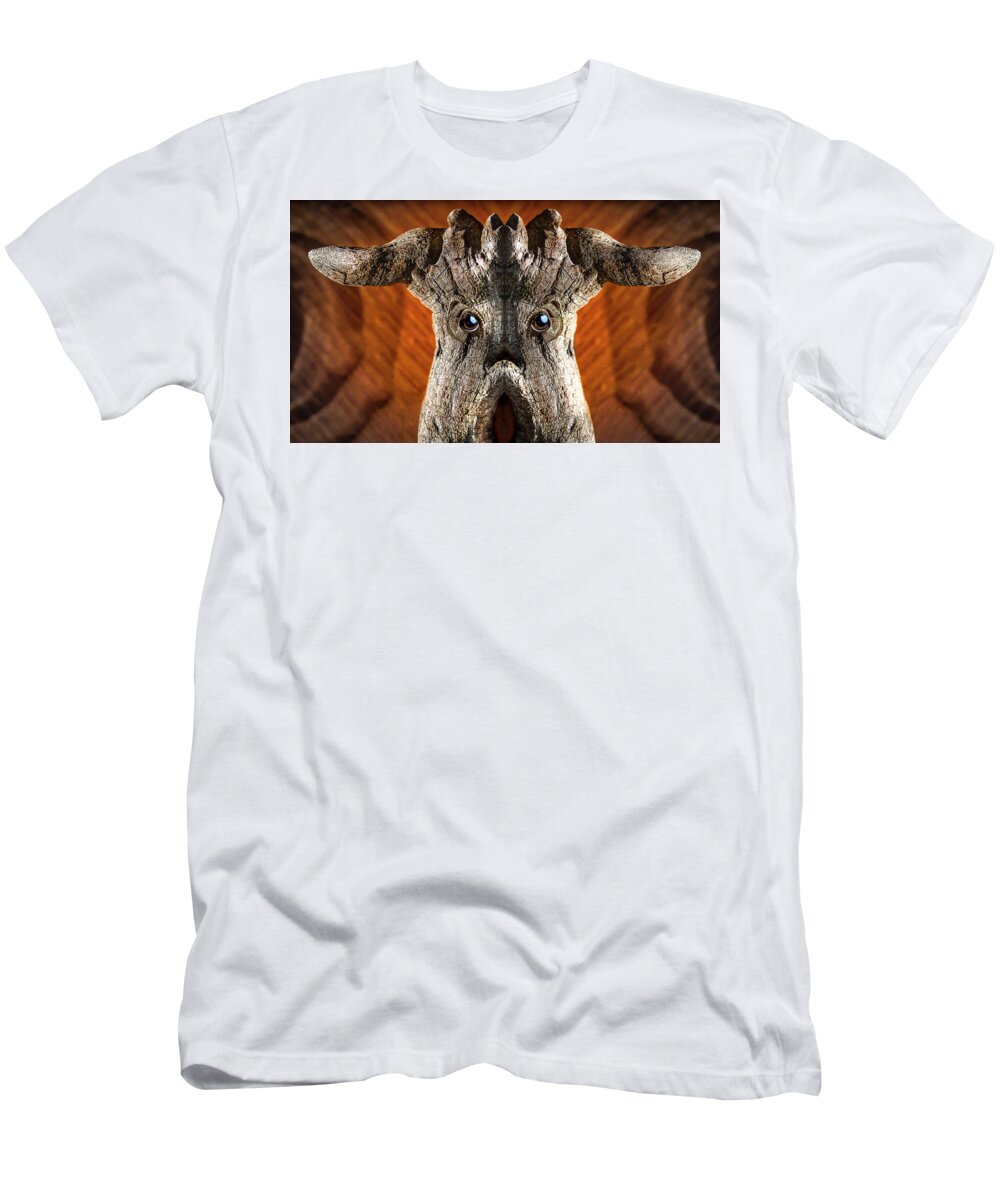 Wood T-Shirt featuring the digital art Woody 201 by Rick Mosher