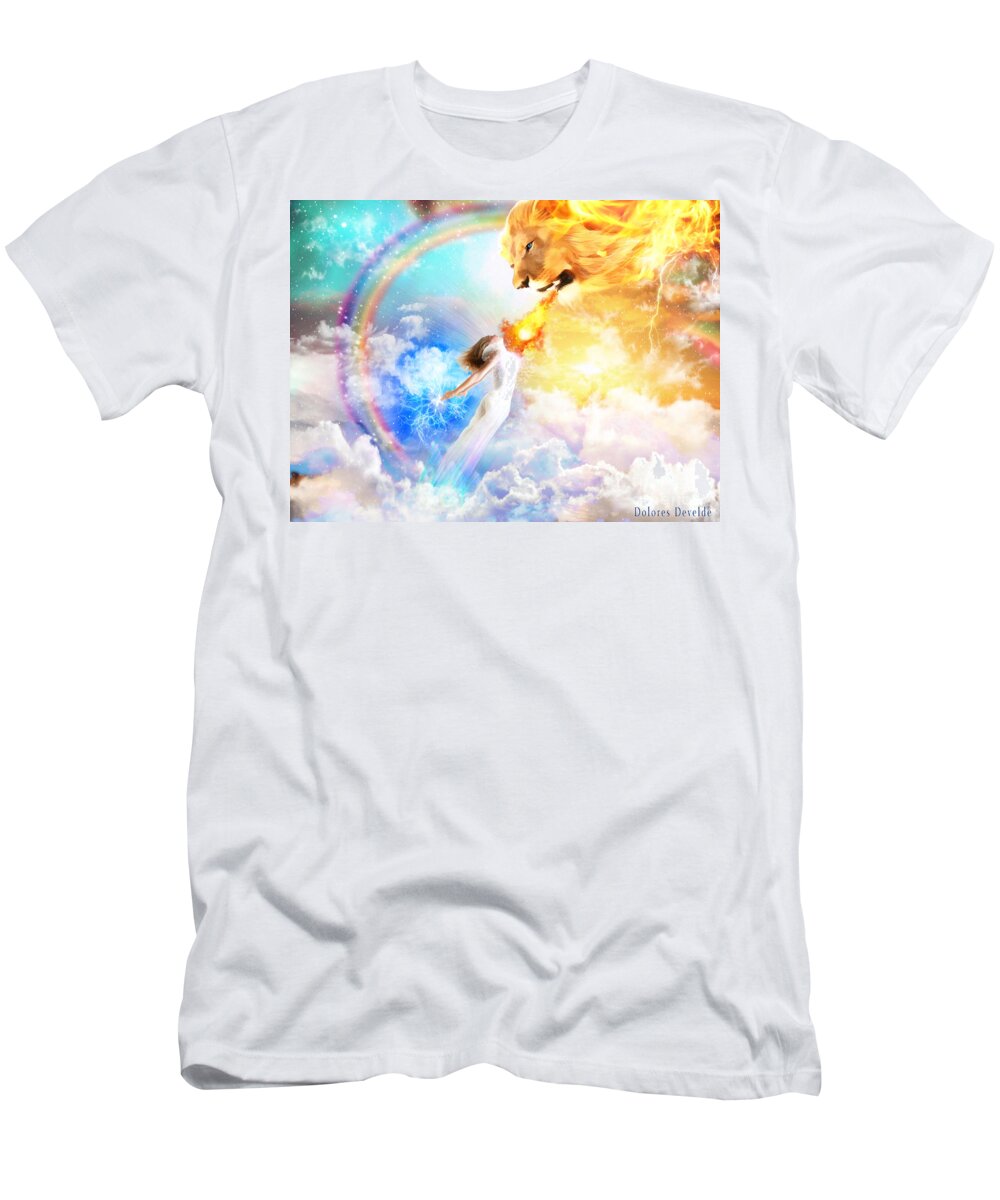Word Of God T-Shirt featuring the digital art Words like fire by Dolores Develde