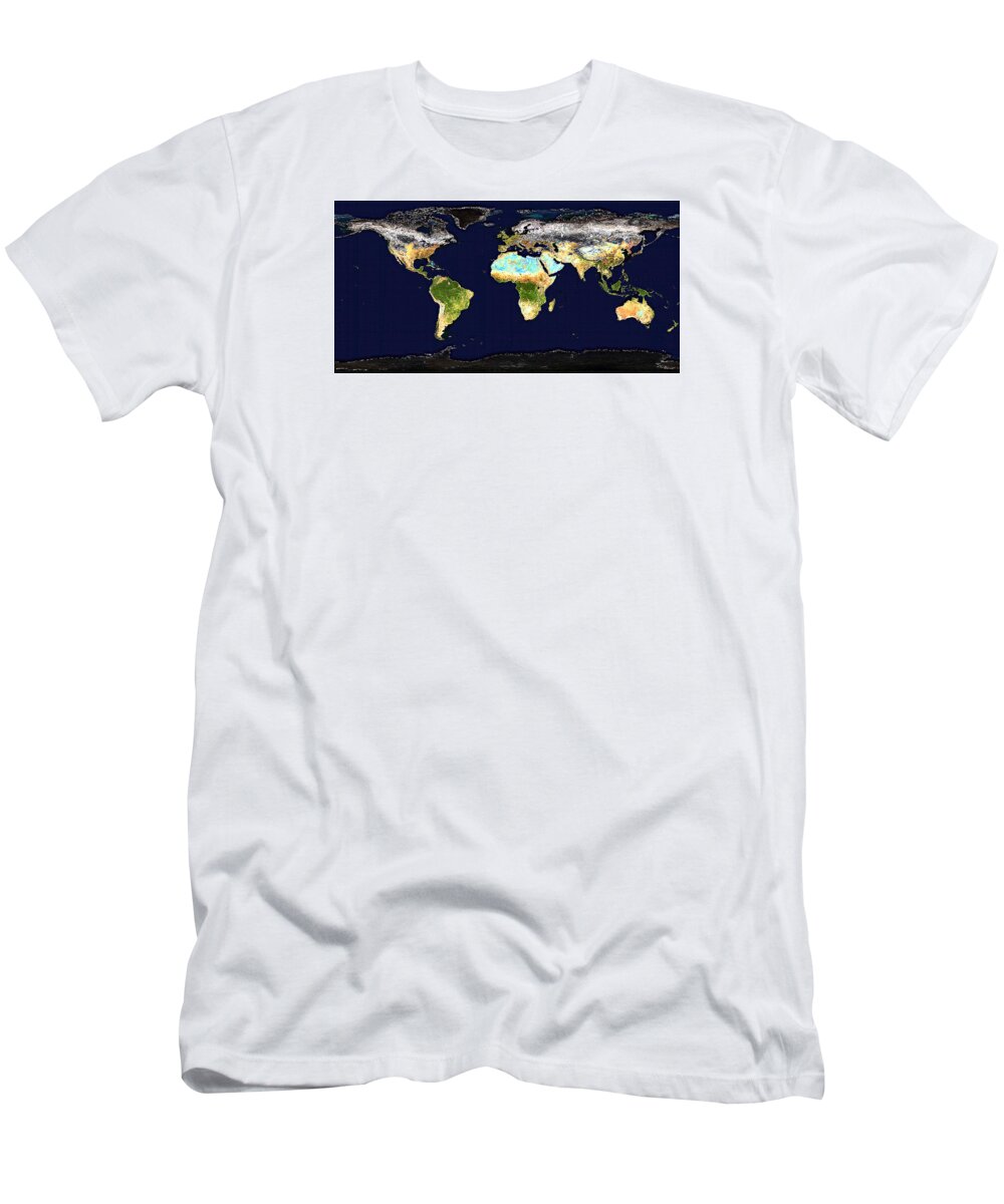 Abstract T-Shirt featuring the photograph World Map Abstract by DB Hayes