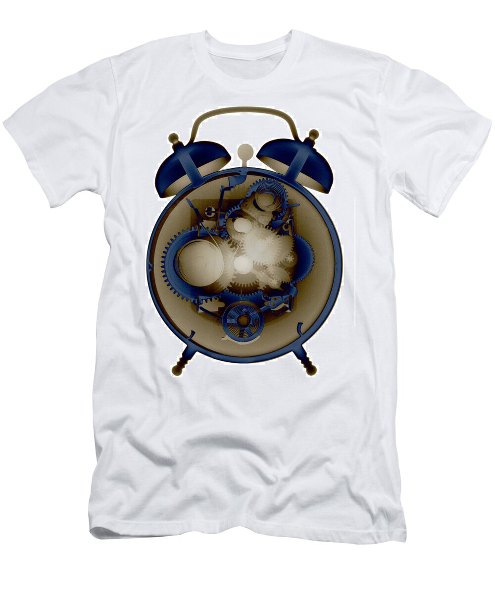 X-ray Art Photography T-Shirt featuring the photograph X-ray Alarm Clock No. 8 by Roy Livingston