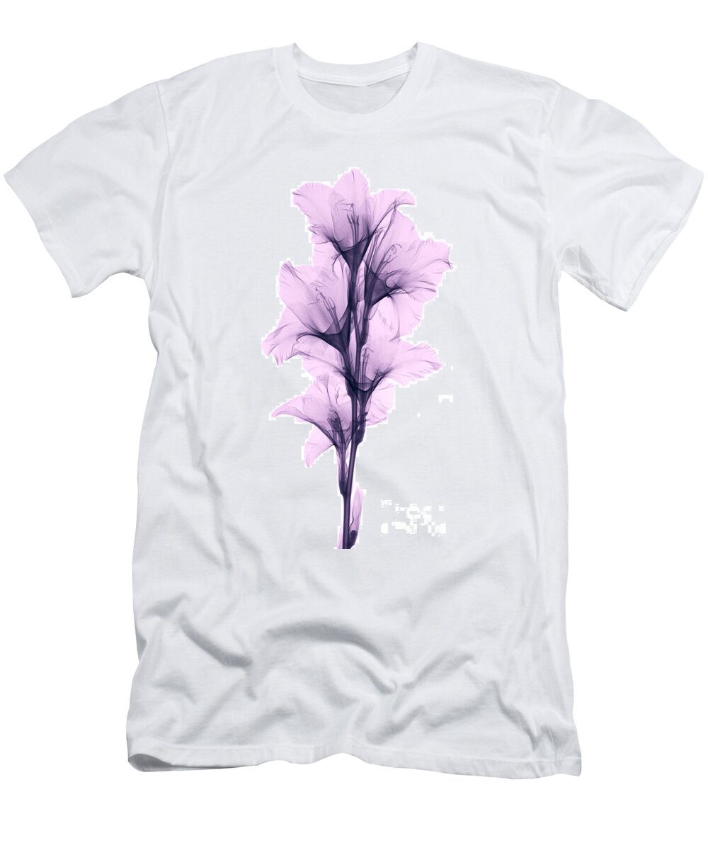 Xray T-Shirt featuring the photograph X-ray Of A Gladiola Flower by Ted Kinsman