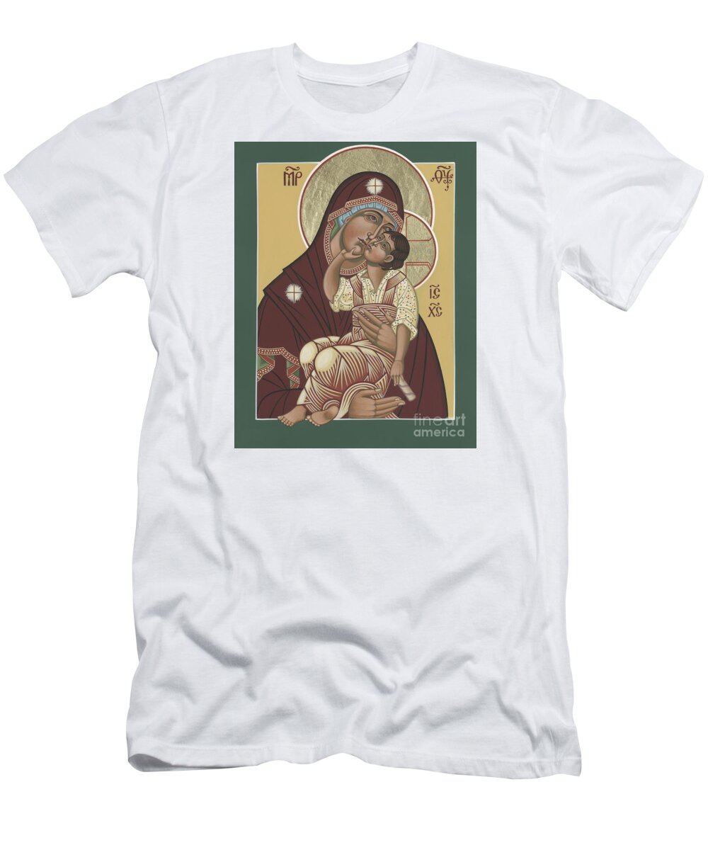 Yakhrom Icon Of The Mother Of God T-Shirt featuring the painting Yakhrom Icon of the Mother of God 258 by William Hart McNichols