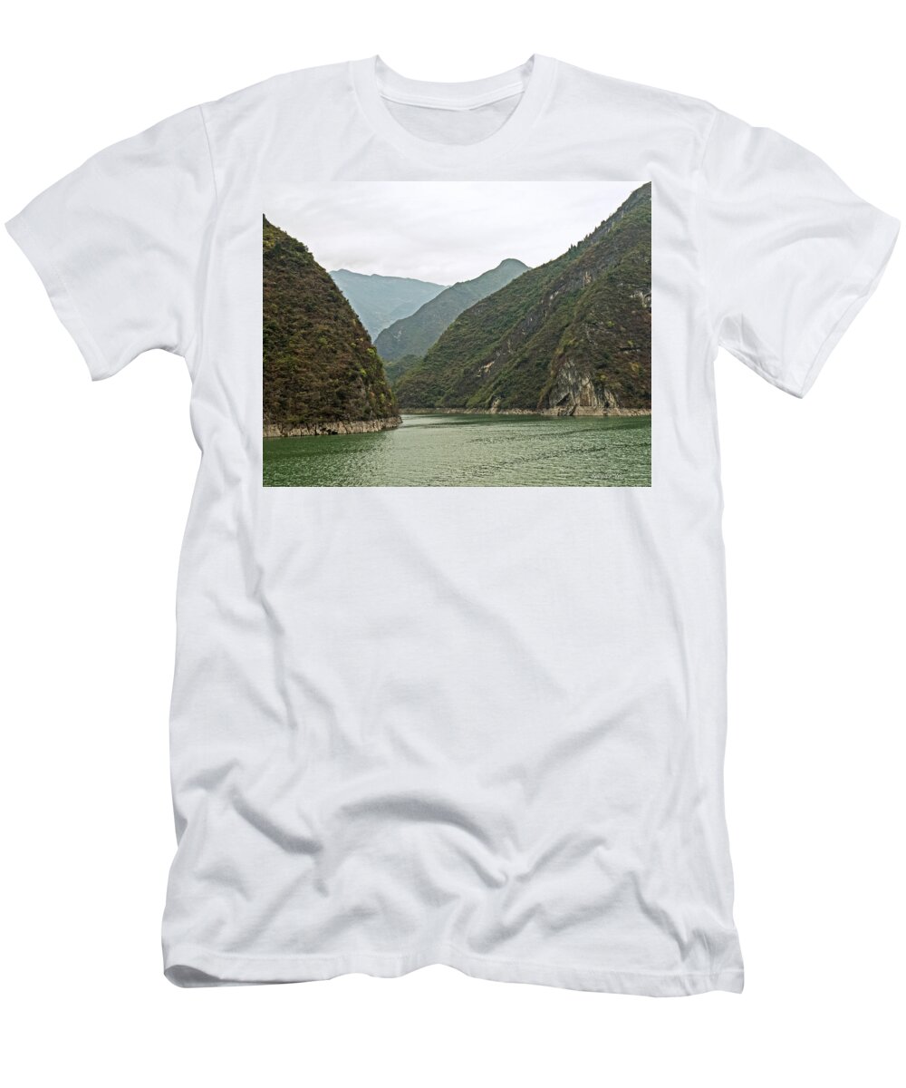 China T-Shirt featuring the photograph Yangtze Gorge by T Guy Spencer