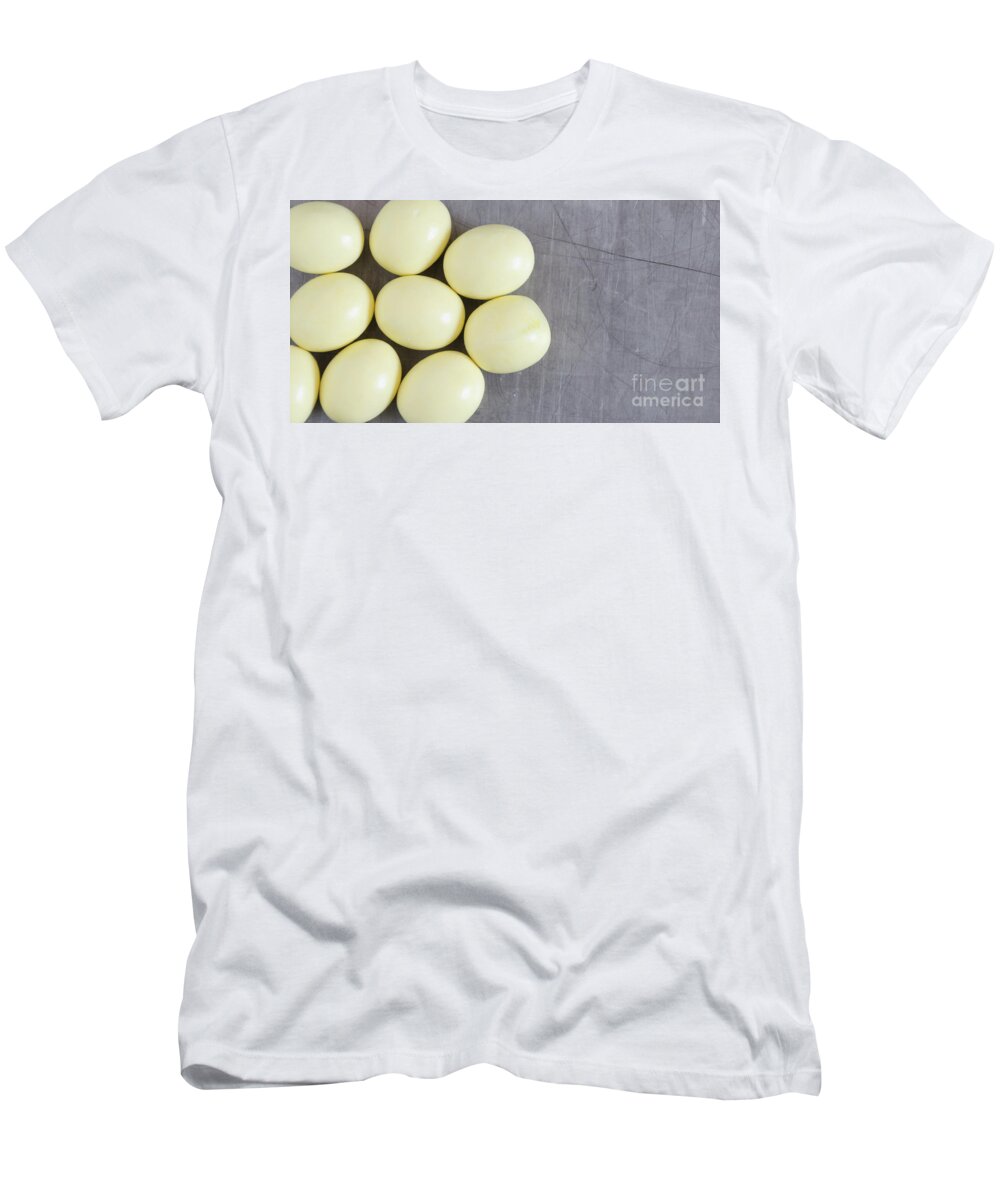 Spring T-Shirt featuring the photograph Yellow Easter Eggs by Andrea Anderegg