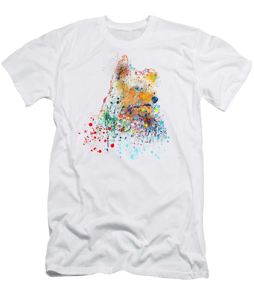 Yorkshire Terrier T-Shirt featuring the digital art Yorkshire Terrier by Marlene Watson