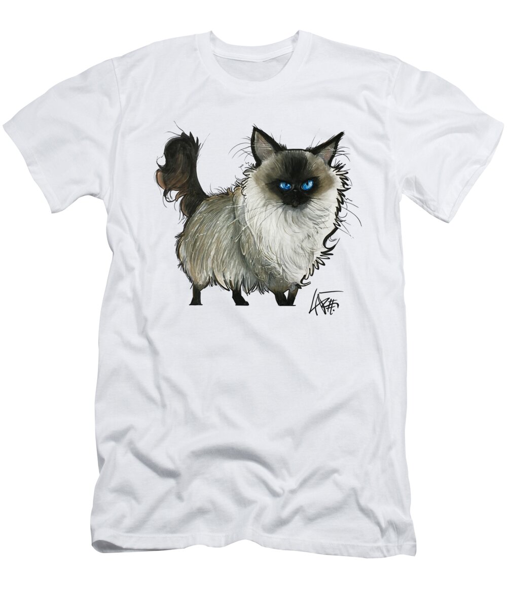 Cat T-Shirt featuring the drawing Young 3746 by Canine Caricatures By John LaFree