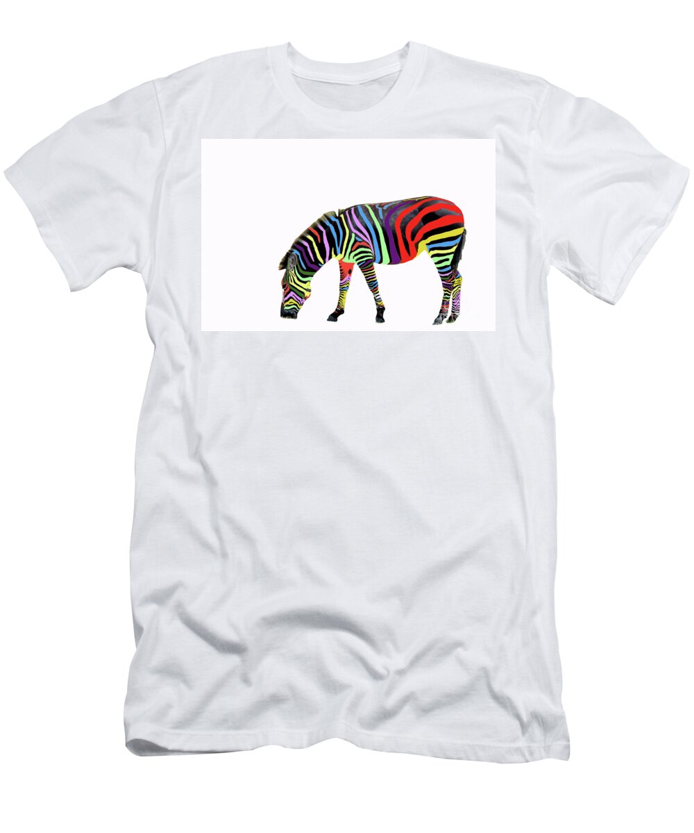 Zebra T-Shirt featuring the photograph Zebra in My Dreams by Bonnie Barry