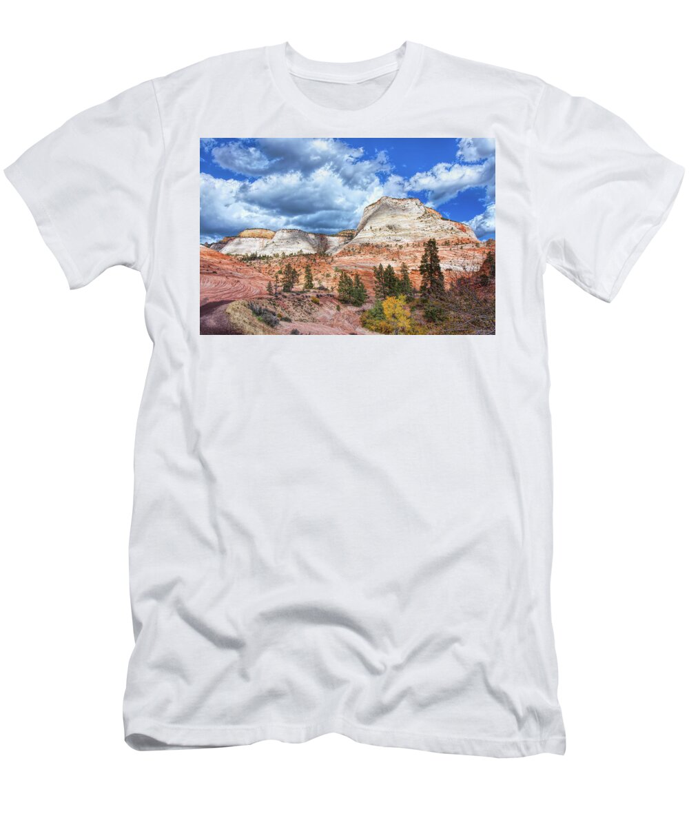 Landscape T-Shirt featuring the photograph Zion Promontories by John M Bailey