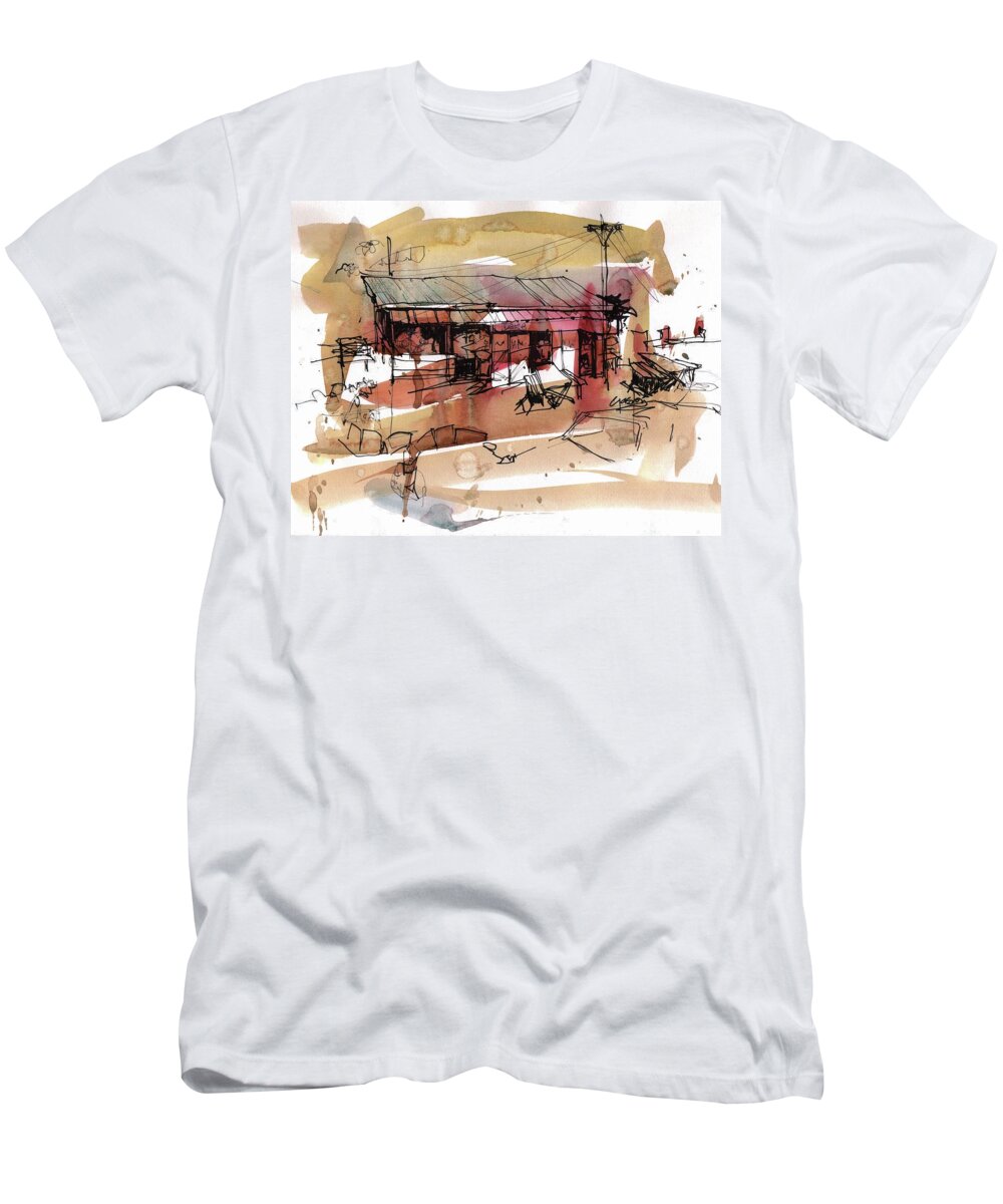  T-Shirt featuring the painting Darren's Bar #1 by Gaston McKenzie