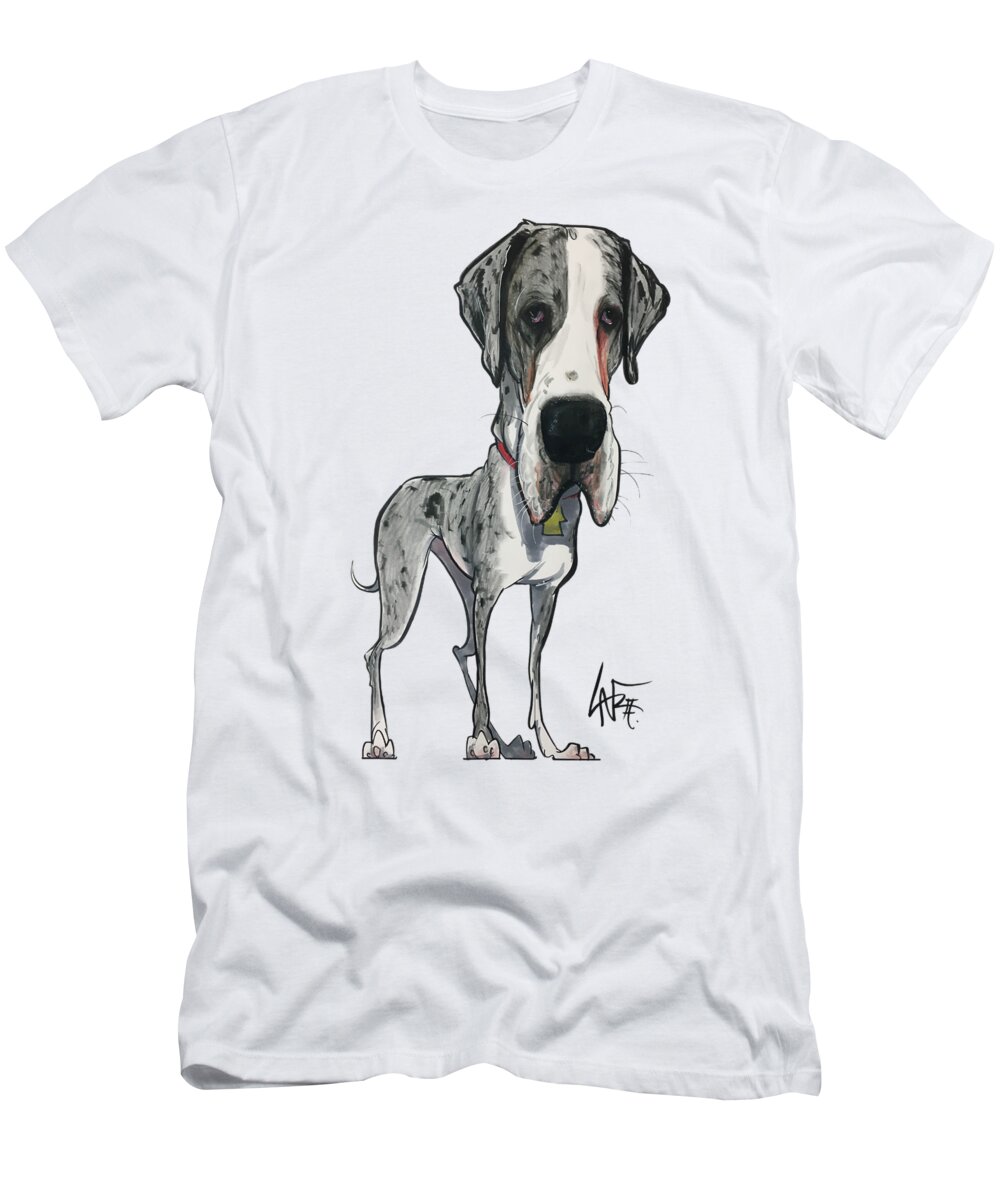 Demnisky T-Shirt featuring the drawing Demnisky 4324 by Canine Caricatures By John LaFree