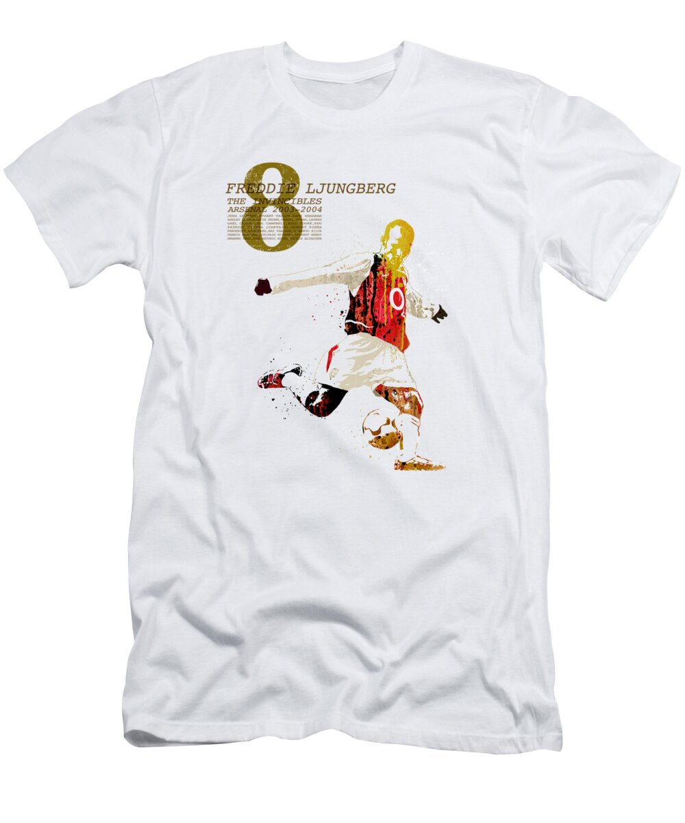 World Cup T-Shirt featuring the painting Freddie Ljungberg - The invincibles #1 by Art Popop