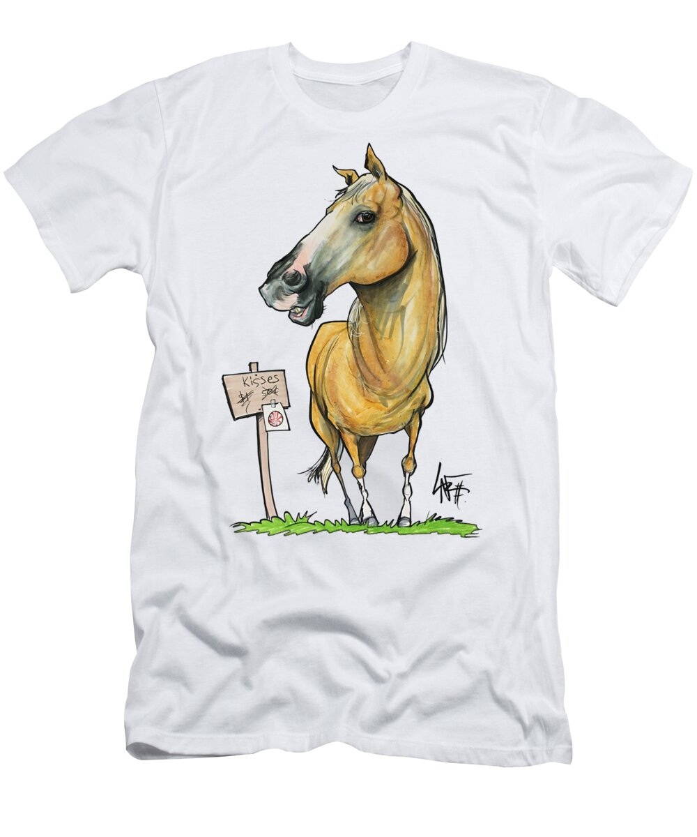 Levine 4593 T-Shirt featuring the drawing Levine 4593 #1 by John LaFree