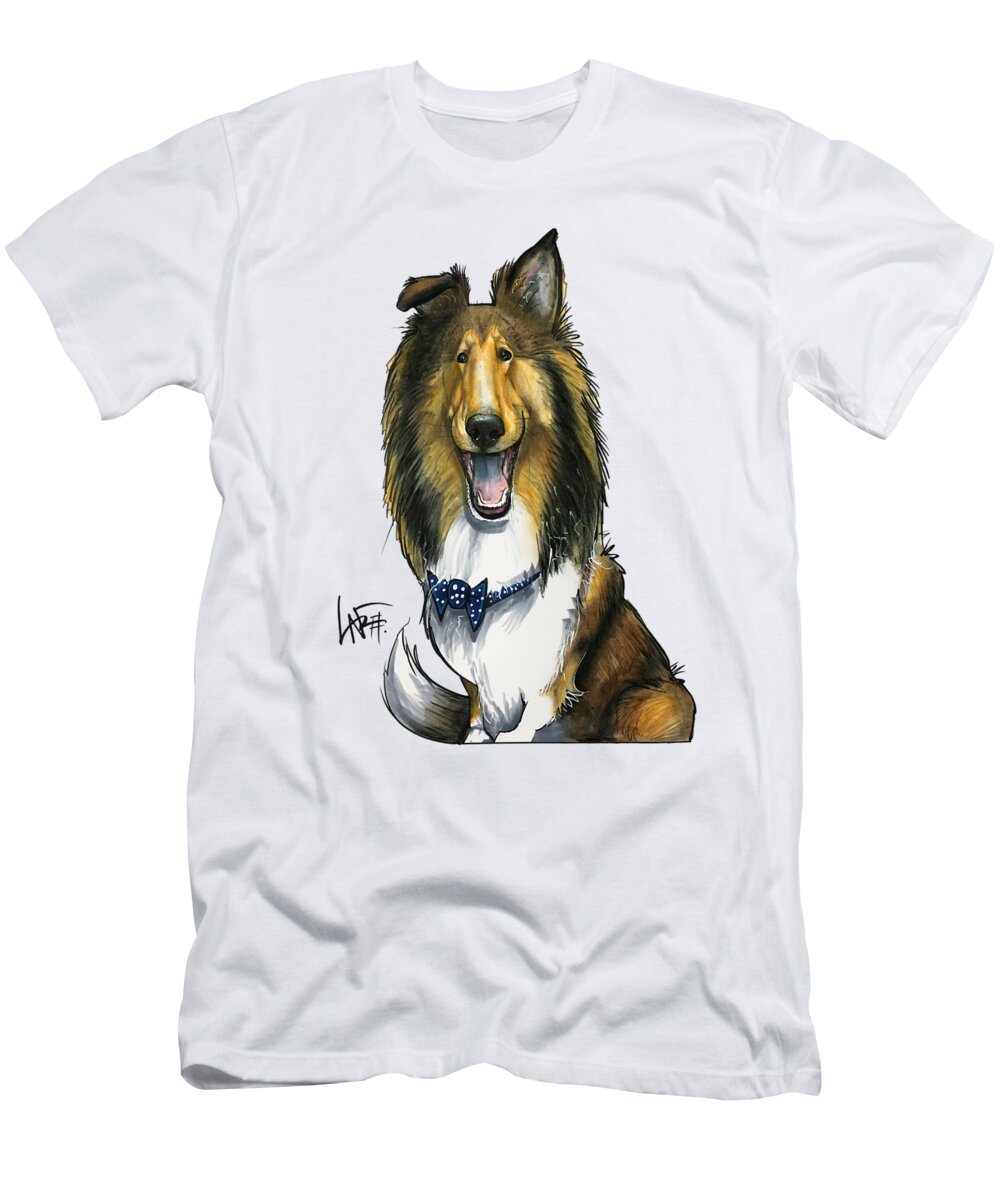 Mariz T-Shirt featuring the drawing Mariz 3552 by Canine Caricatures By John LaFree