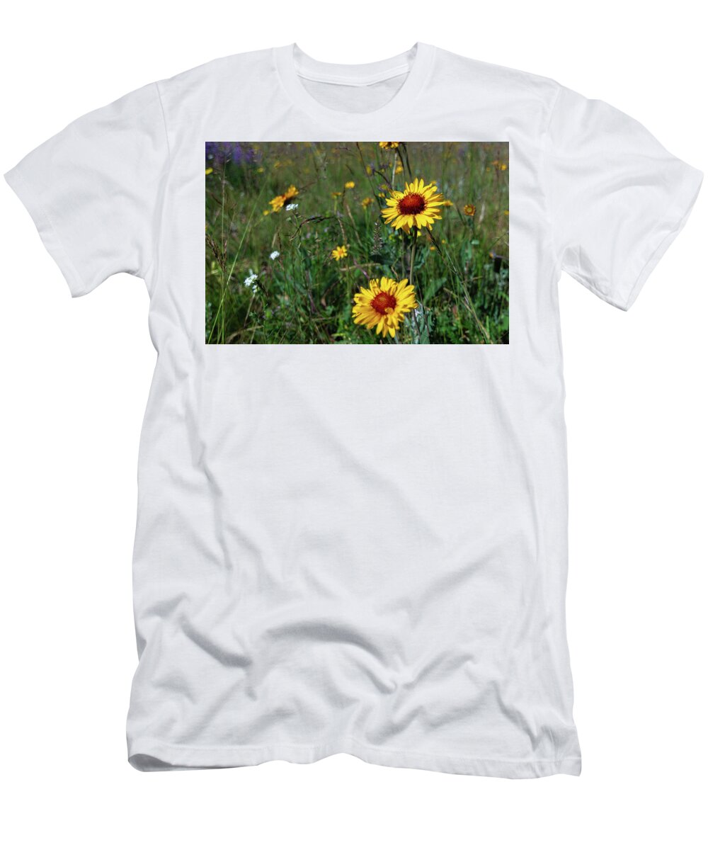 Wildflowers T-Shirt featuring the photograph Montana Wildflowers #1 by Douglas Wielfaert