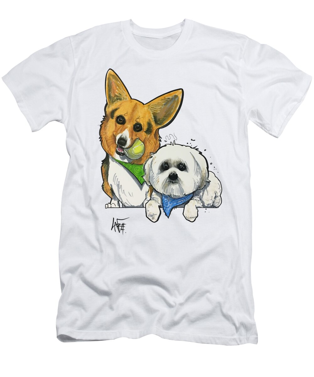 Muller T-Shirt featuring the drawing Muller 4559 by Canine Caricatures By John LaFree