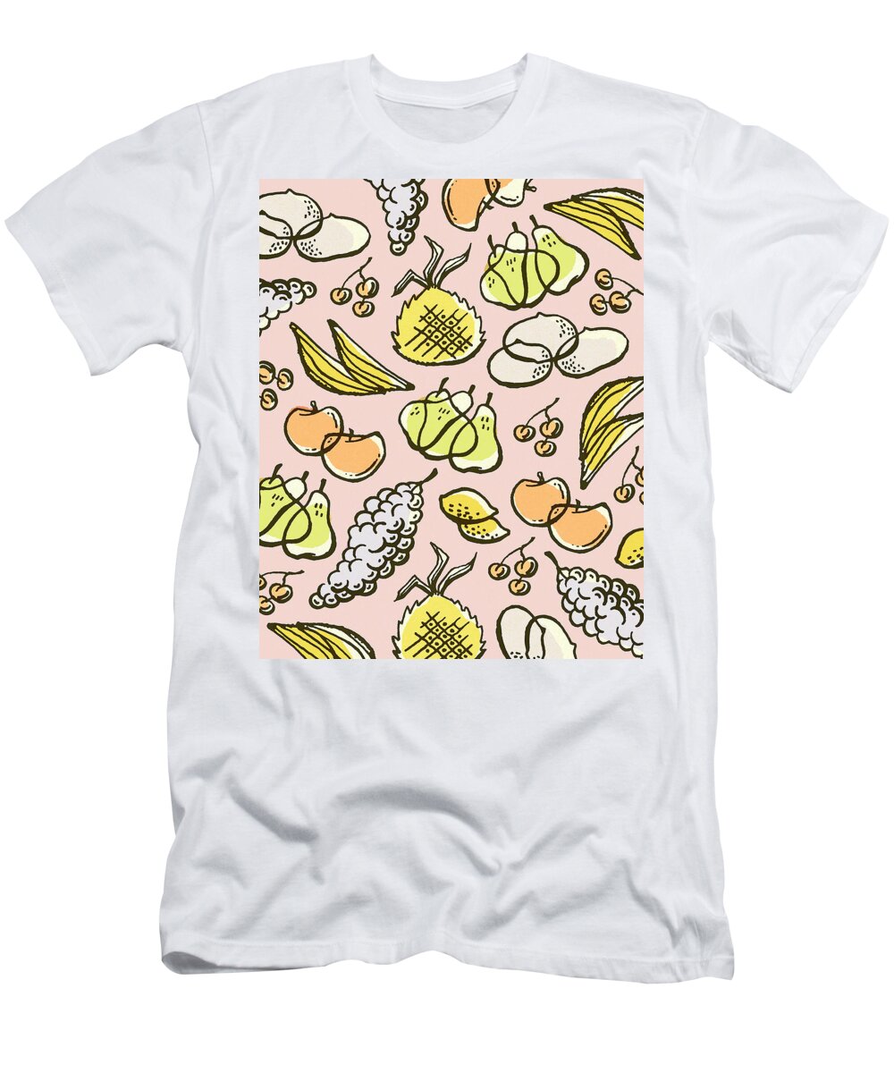 Background T-Shirt featuring the drawing Pattern of Food #1 by CSA Images