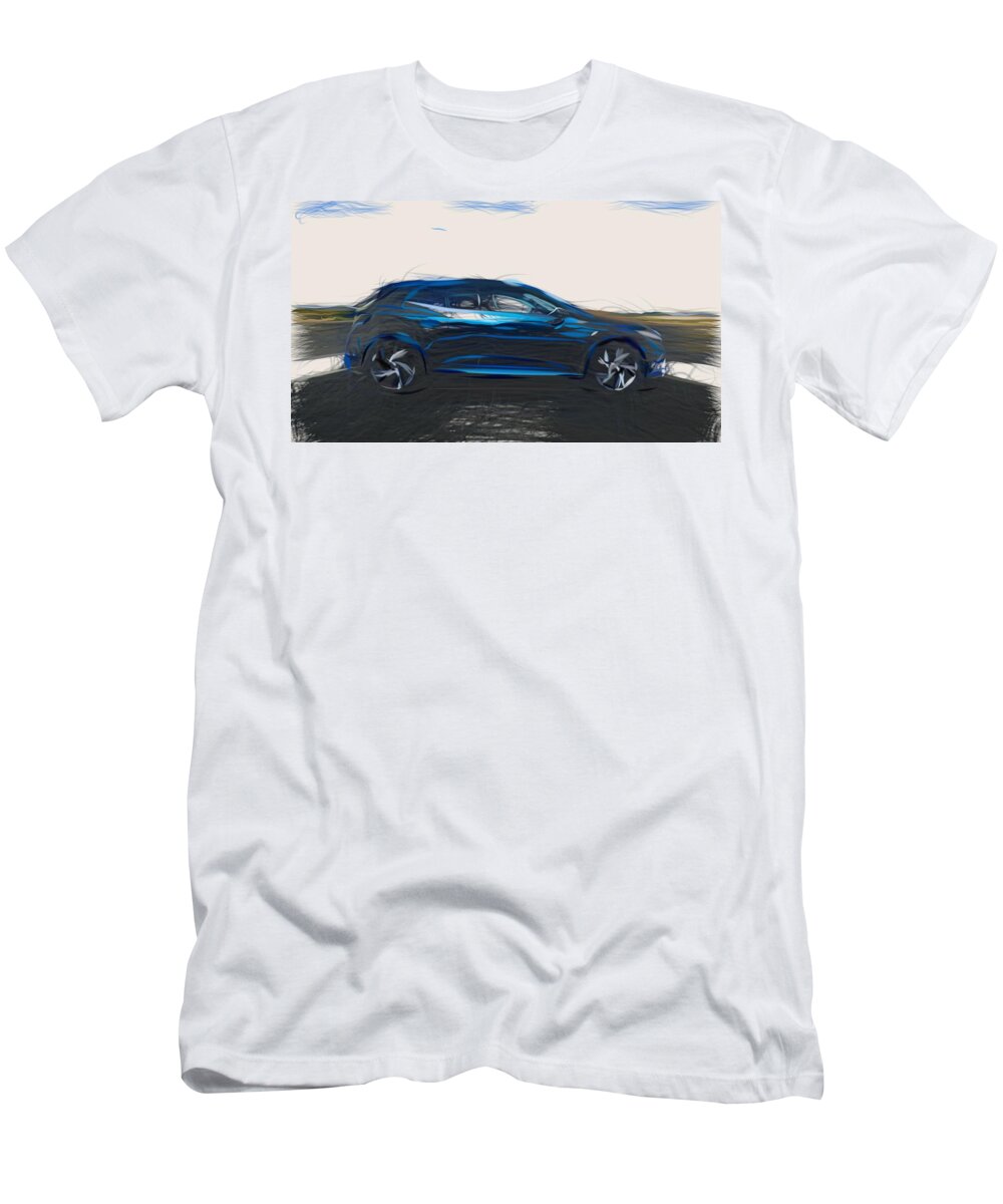 Renault T-Shirt featuring the digital art Renault Megane GT Draw #2 by CarsToon Concept