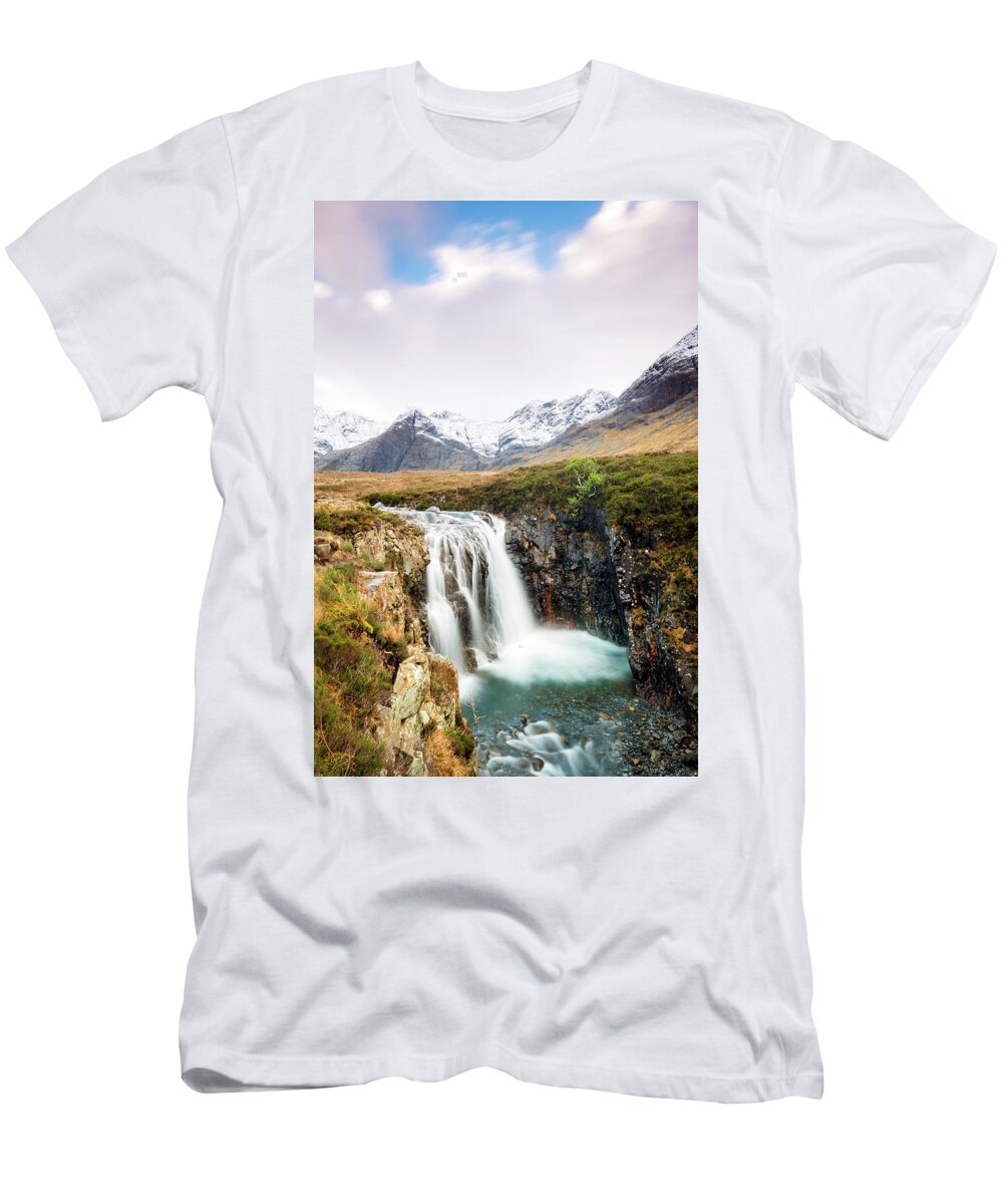 Estock T-Shirt featuring the digital art Scotland, Isle Of Sky, Glen Brittle #1 by Jordan Banks