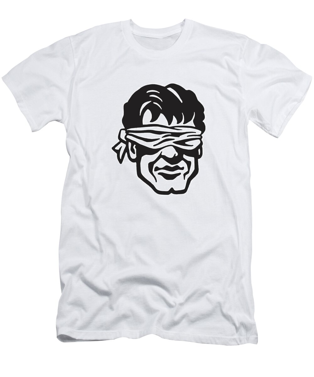 Abduction T-Shirt featuring the drawing Blindfolded Man #11 by CSA Images