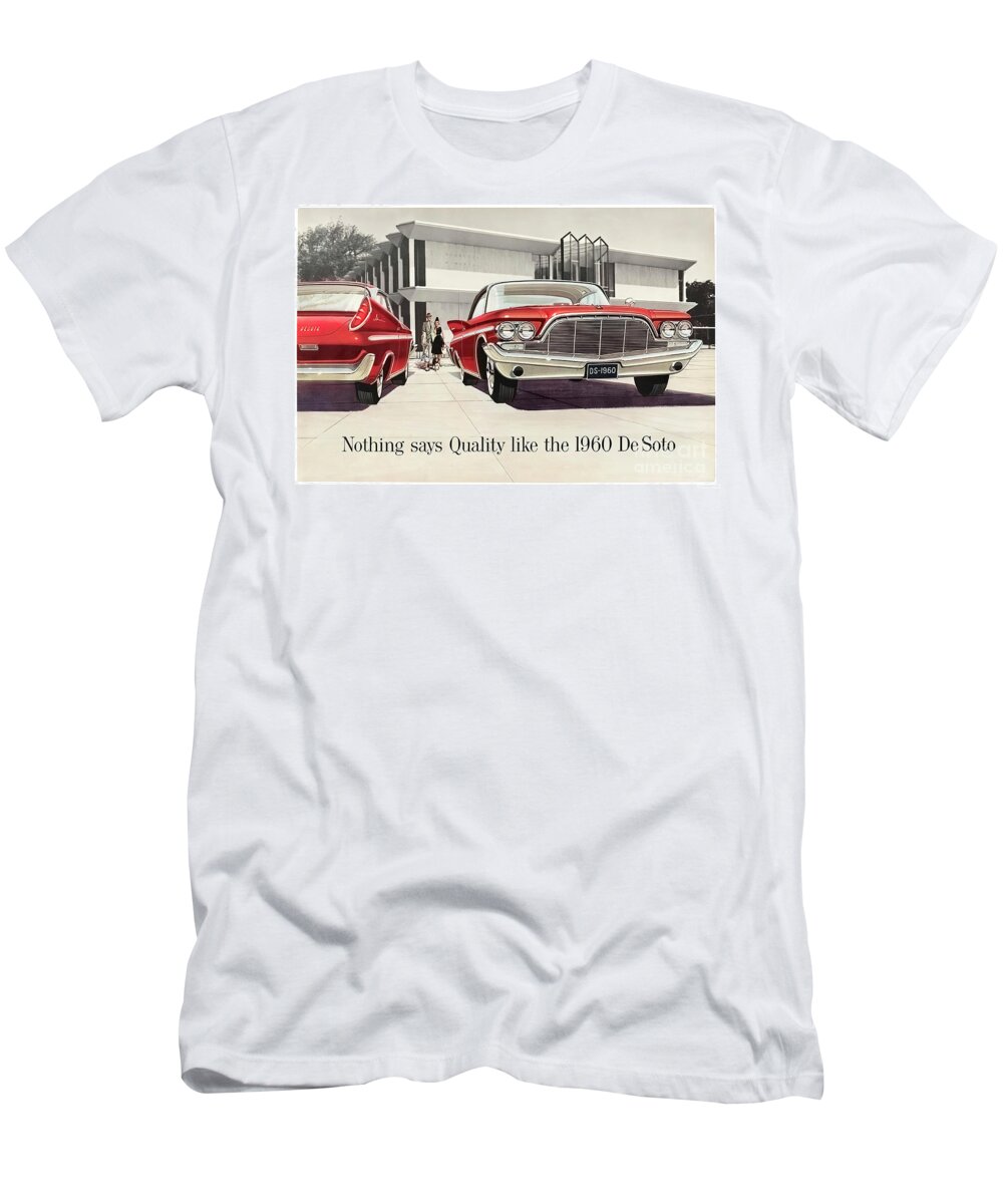 Vintage T-Shirt featuring the mixed media 1960 Advertisement Desoto And Mcm Home by Retrographs