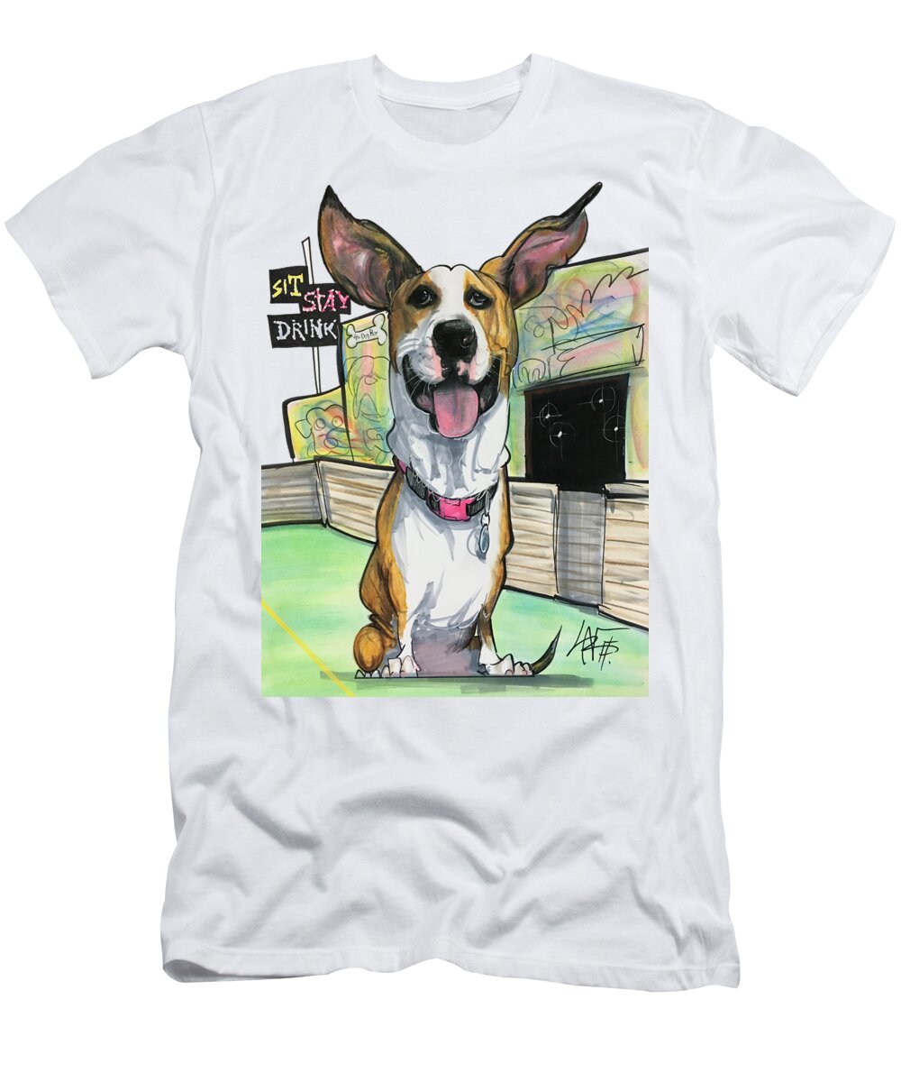 Carnahan 4230 T-Shirt featuring the drawing Carnahan 4230 by Canine Caricatures By John LaFree