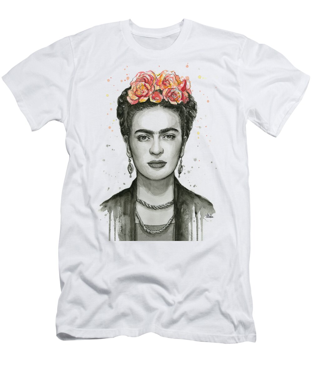 Frida Kahlo Portrait T-Shirt by Olga Shvartsur - Pixels