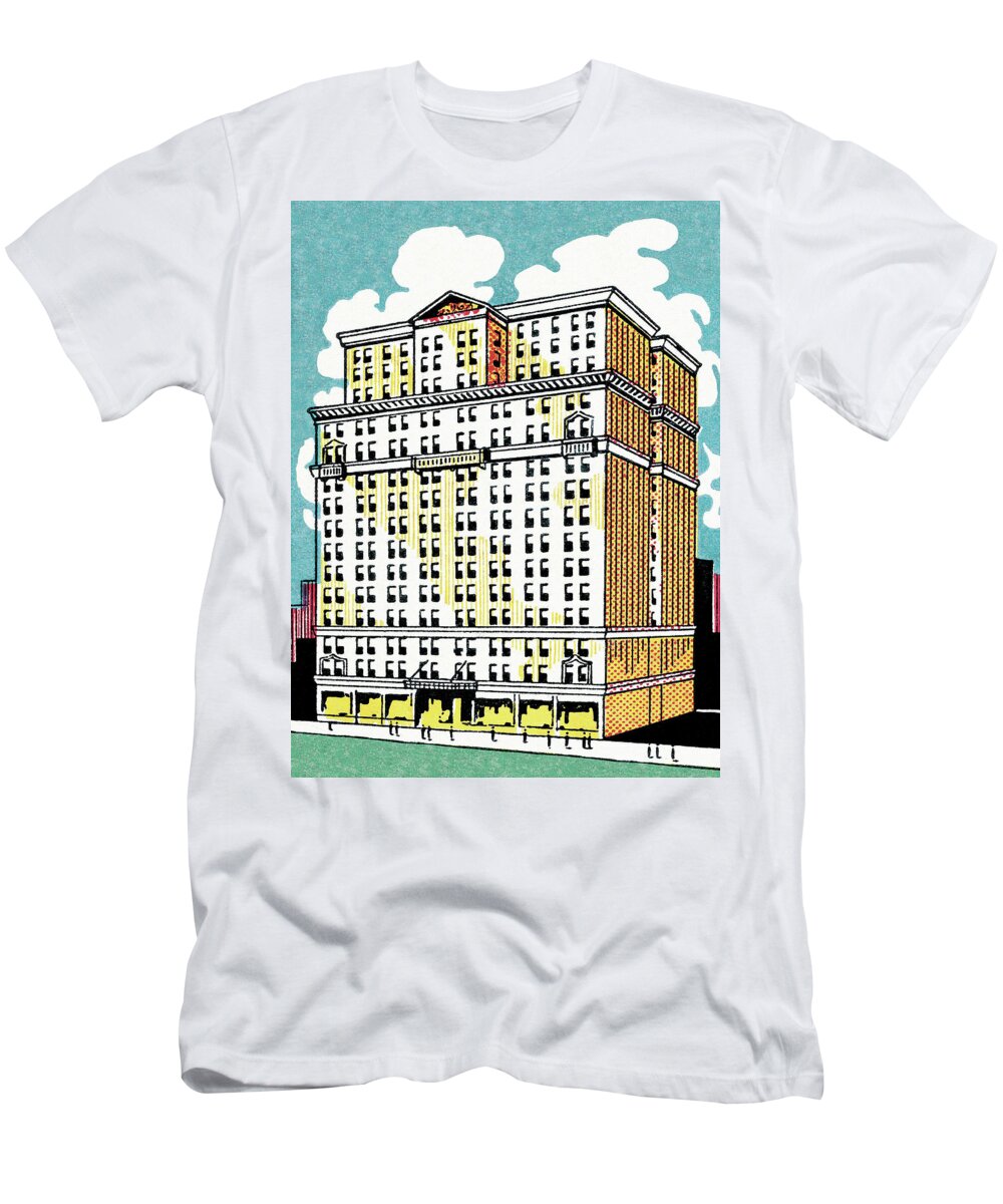 Accommodate T-Shirt featuring the drawing High Rise Building #2 by CSA Images