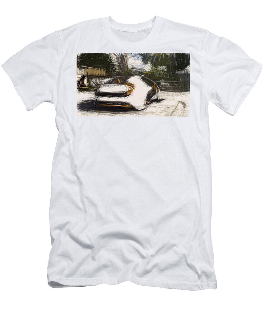 Toyota T-Shirt featuring the digital art Toyota i Drawing #3 by CarsToon Concept
