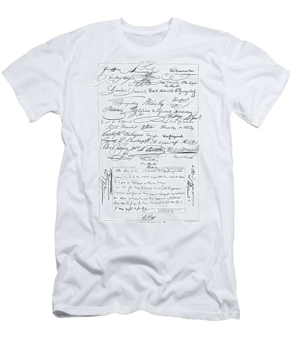 B1019 T-Shirt featuring the drawing War Of The Sixth Coalition by Granger