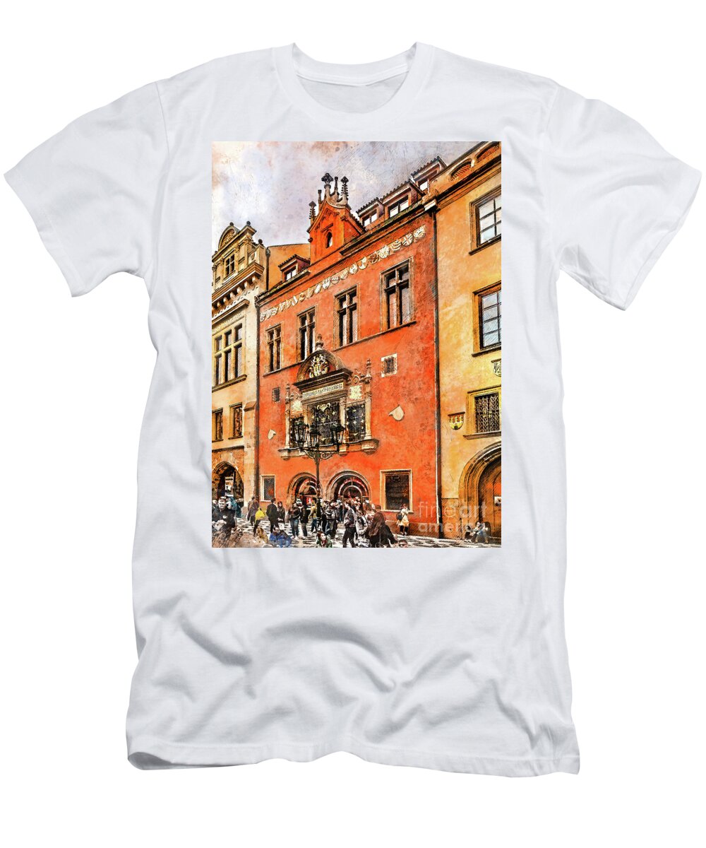 Praga T-Shirt featuring the digital art Praha city art #21 by Justyna Jaszke JBJart