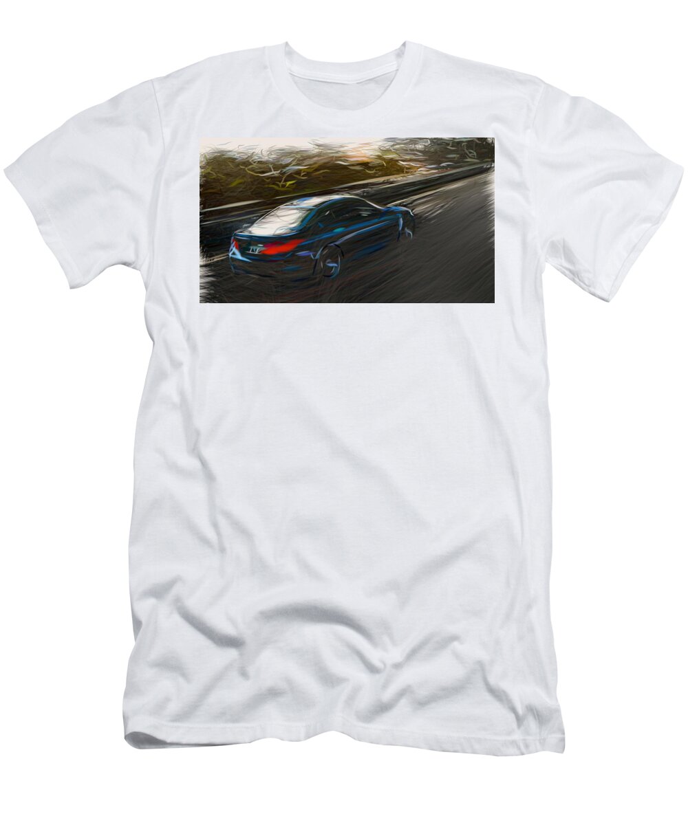 Bmw T-Shirt featuring the digital art BMW M5 Draw #27 by CarsToon Concept