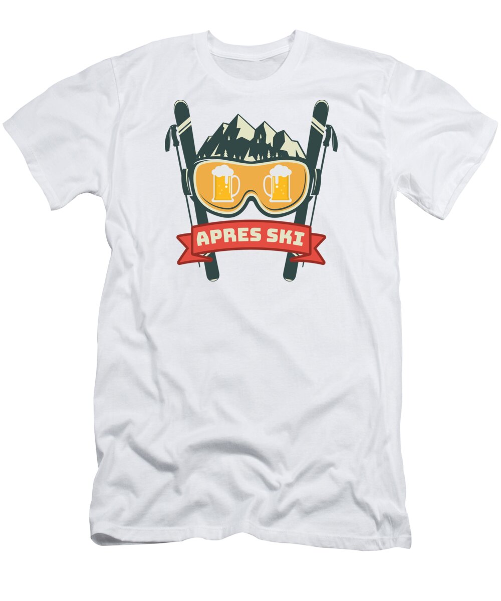 Apres Ski T-Shirt featuring the digital art Apres Ski Huts Outfit #1 by Mister Tee