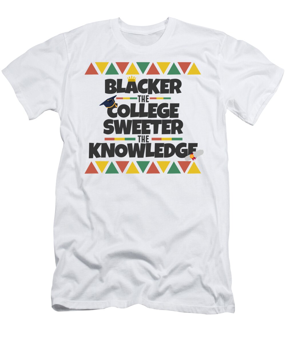 Black-history-month T-Shirt featuring the digital art Black History Month African American Black Pride Shirt Dark Light #4 by Nikita Goel