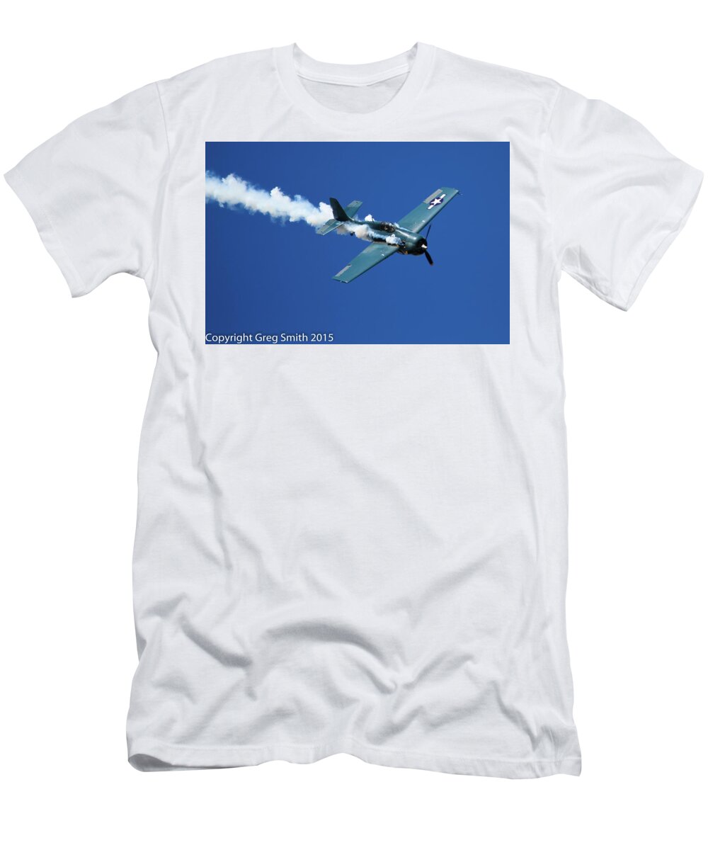 F4f Wildcat T-Shirt featuring the photograph F4F Wildcat #4 by Greg Smith