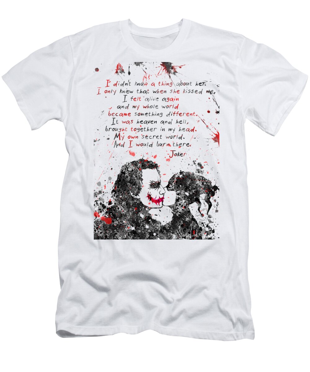Harley Quinn and Joker T-Shirt by Galaxy - Fine Art America