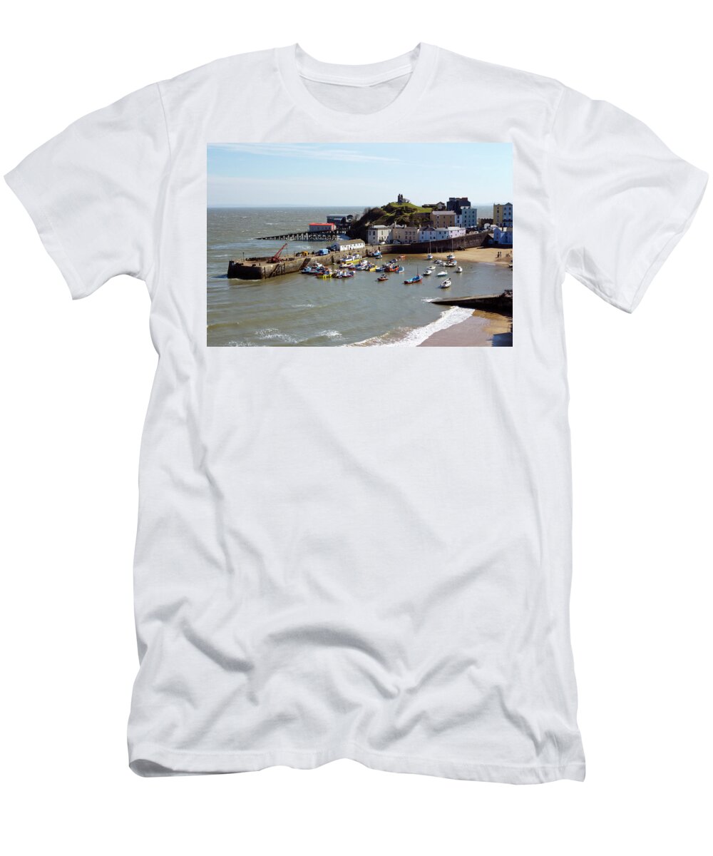 Britain T-Shirt featuring the photograph Picturesque Wales - Tenby #5 by Seeables Visual Arts