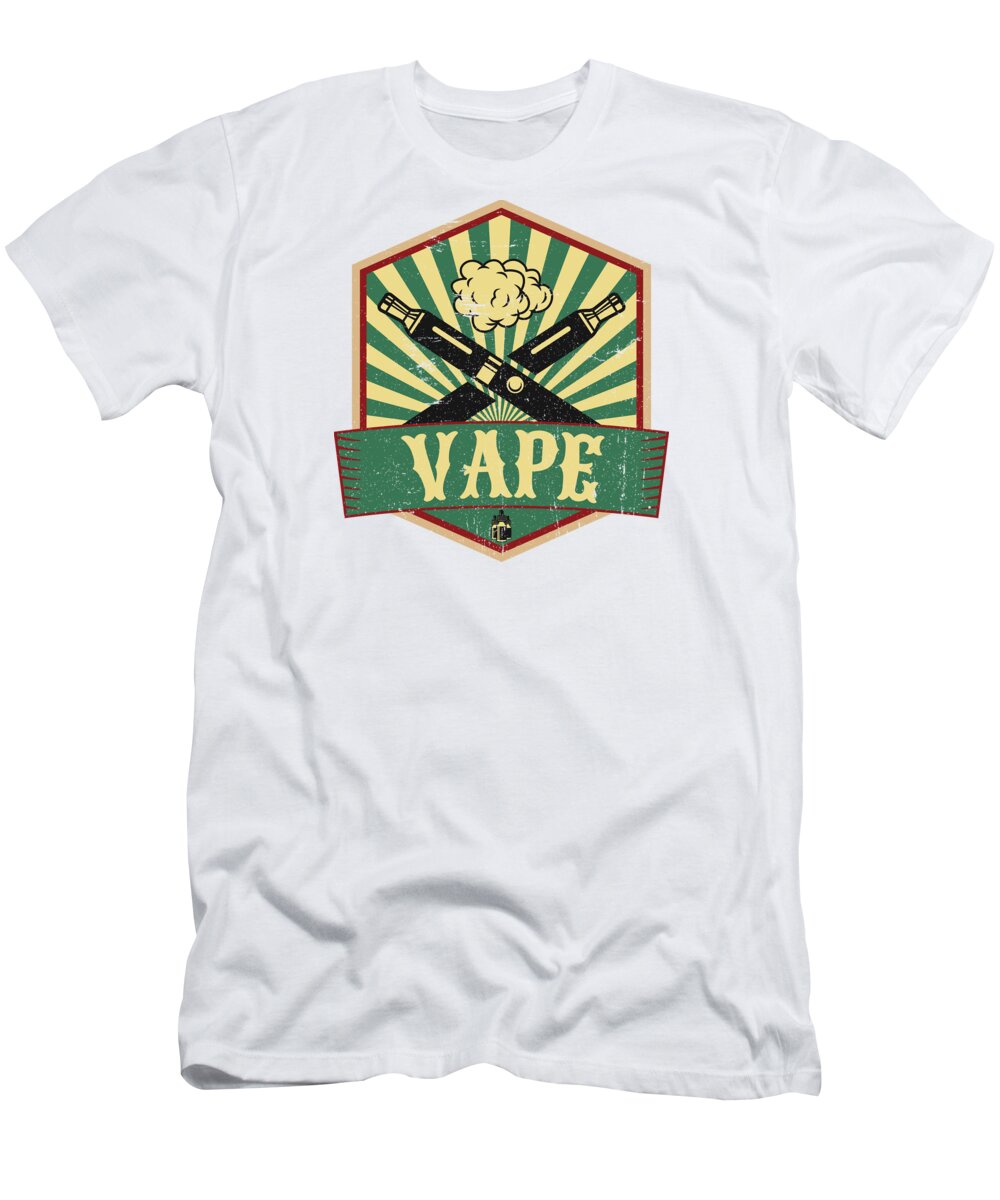 Vape T-Shirt featuring the digital art Vape Propaganda Vaper Vaping ECigarette #9 by Mister Tee