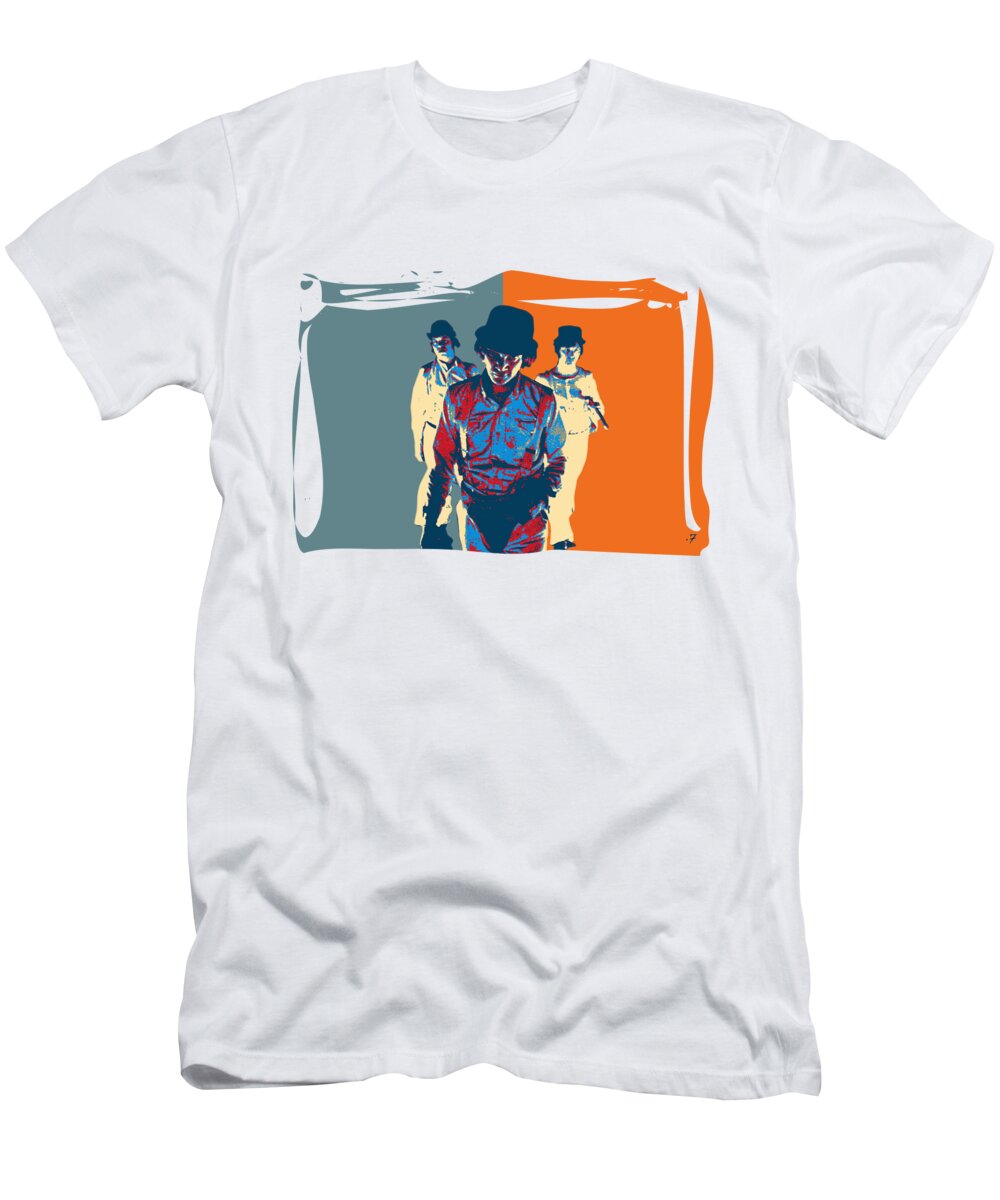  ‘cinema Treasures’ Collection By Serge Averbukh T-Shirt featuring the digital art A Clockwork Orange - The Droogs by Serge Averbukh