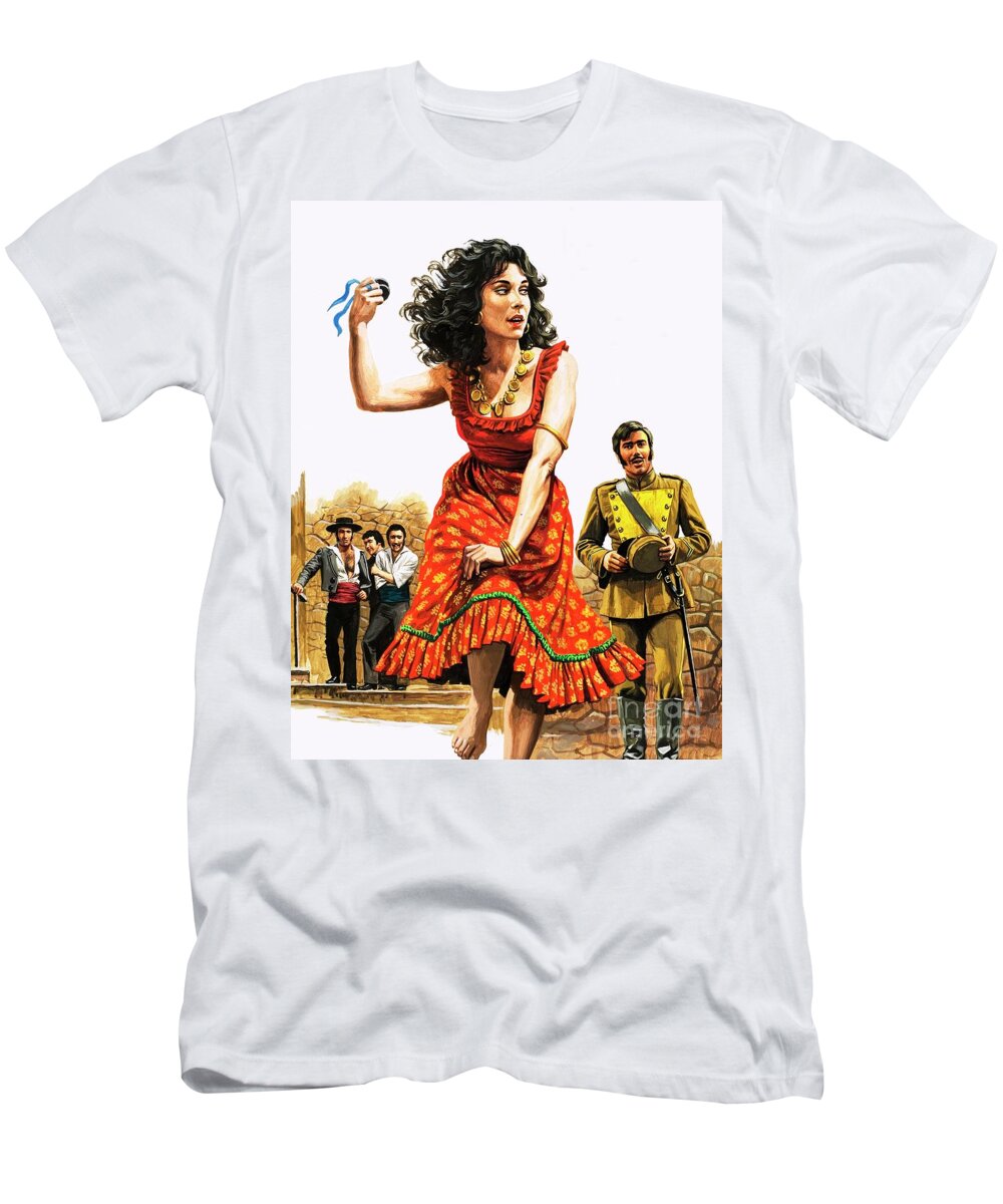 Datum Adskillelse at straffe A Scene From Carmen By Bizet T-Shirt for Sale by Roger Payne