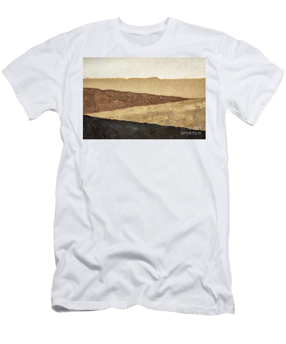 Huun Paper T-Shirt featuring the photograph Abstract Landscape In Earth Tones by Marek Uliasz