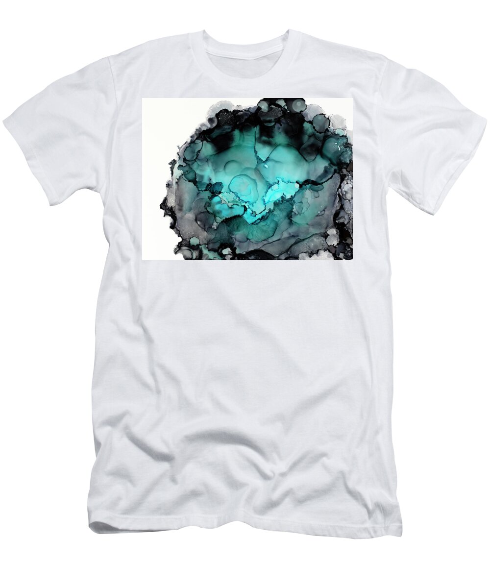 Organic T-Shirt featuring the painting Abyss by Tamara Nelson