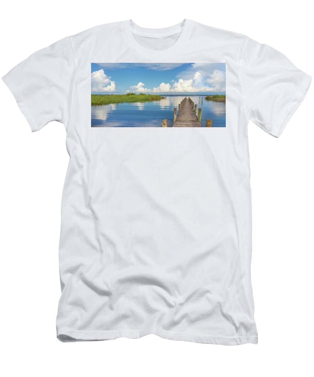 Clouds T-Shirt featuring the photograph Afternoon Blues by Debra and Dave Vanderlaan