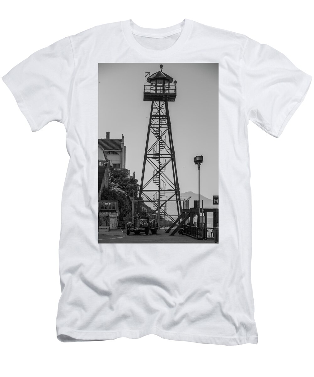 San Francisco T-Shirt featuring the photograph Alcatraz Light house by Stuart Manning