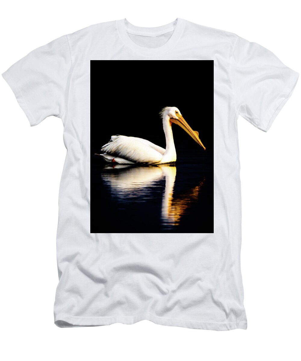 Birds T-Shirt featuring the photograph American White Pelican by Norman Peay