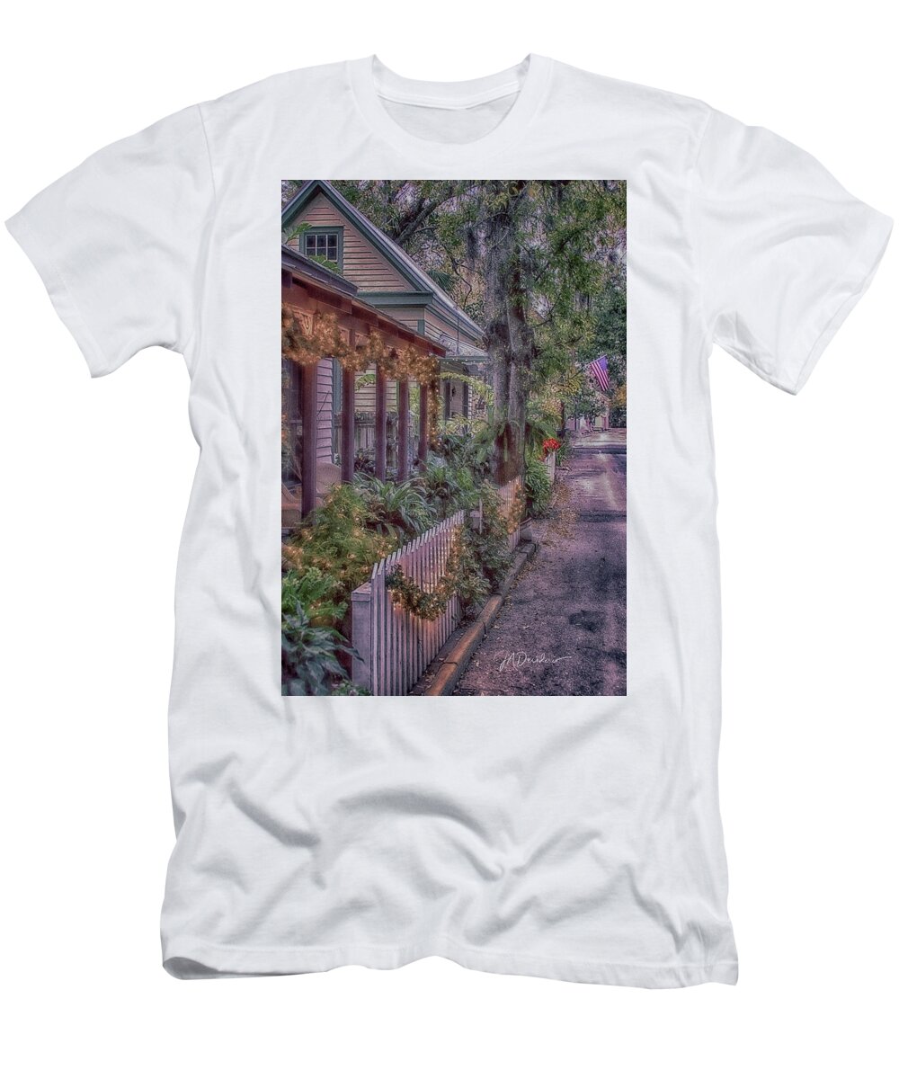 St Augustine T-Shirt featuring the photograph Americana Christmas by Joseph Desiderio