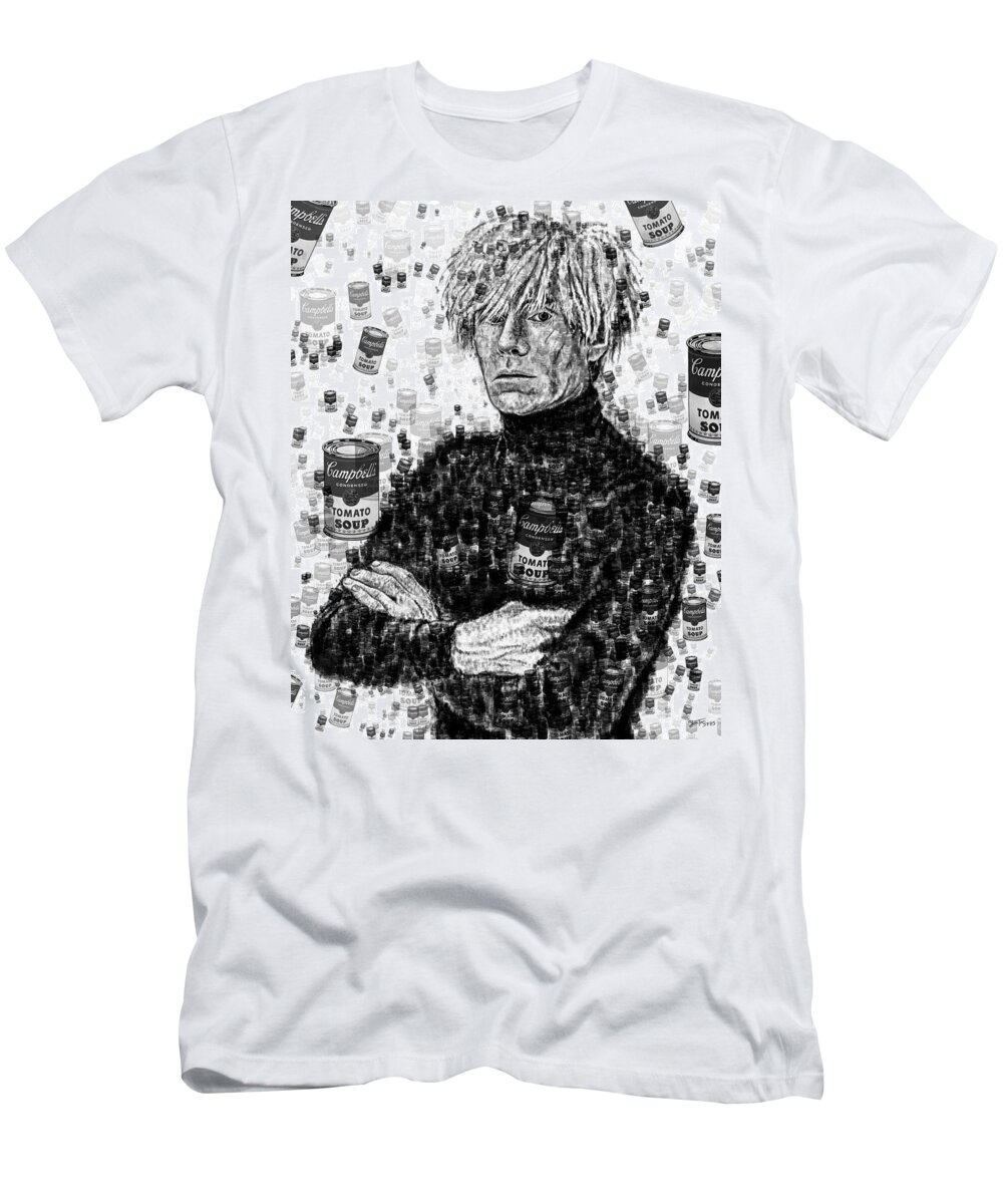 Andy Warhol T-Shirt featuring the painting Andy Warhol by Yom Tov Blumenthal